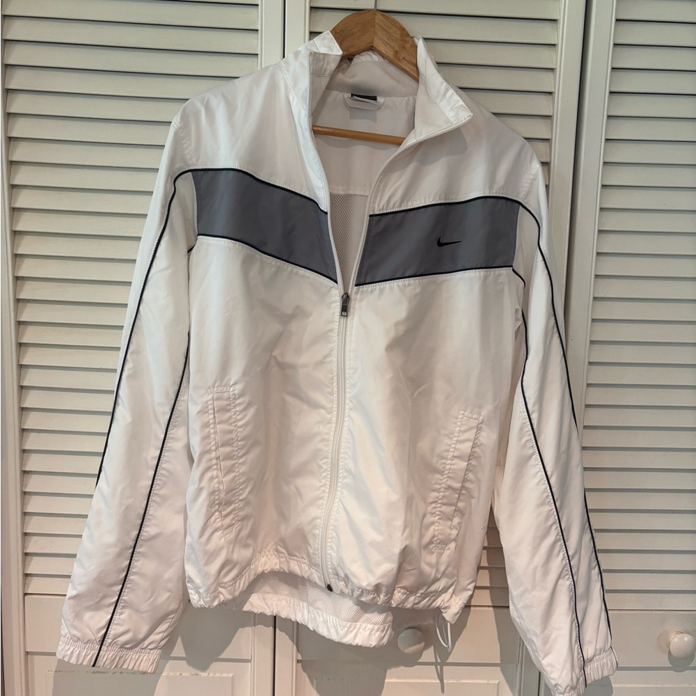 Nike White Jacket with Black Tag